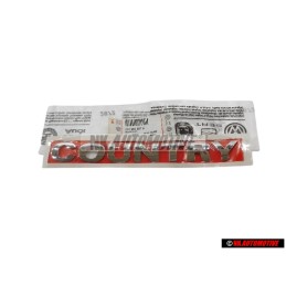 Original VW COUNTRY Rear Boot Badge Emblem Chrome - 374853687A