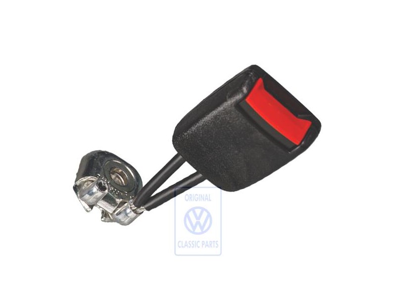 Original VW Belt Latch Satin Black/Fire Red - 3B0857740A FCN