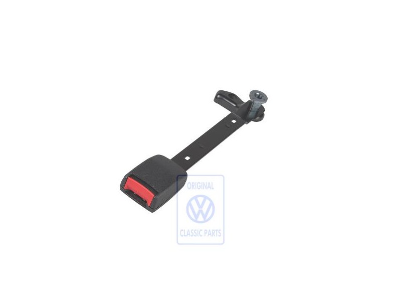 Original VW Belt Latch Satin Black/Fire Red - 3B0858471D FCN