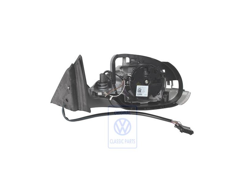 Original VW Exterior Mirror Housing Satin Black - 3B1857508AT01C