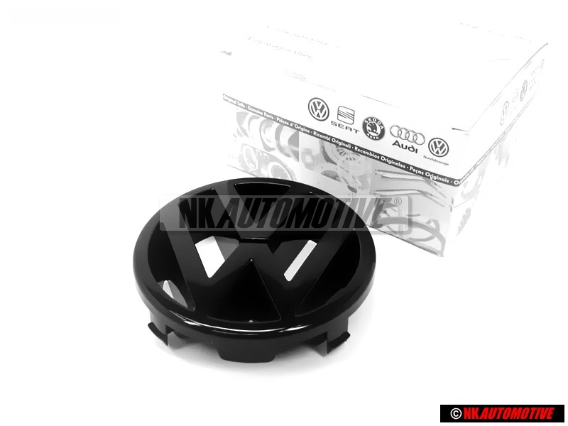 Original VW Front Grill Badge Emblem Black - 323853601 041