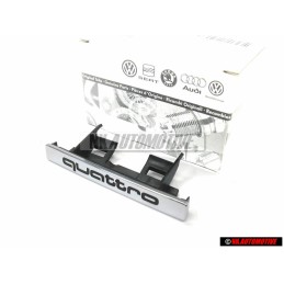 Original Audi QUATTRO Front Grill Badge Emblem Chrome - 8L0853736 2ZZ