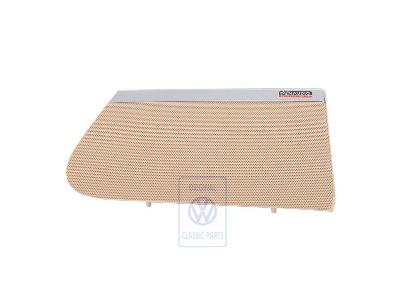 Original VW Loudspeaker Trim Pure Beige/High Chrome - 3C0867149C TEW