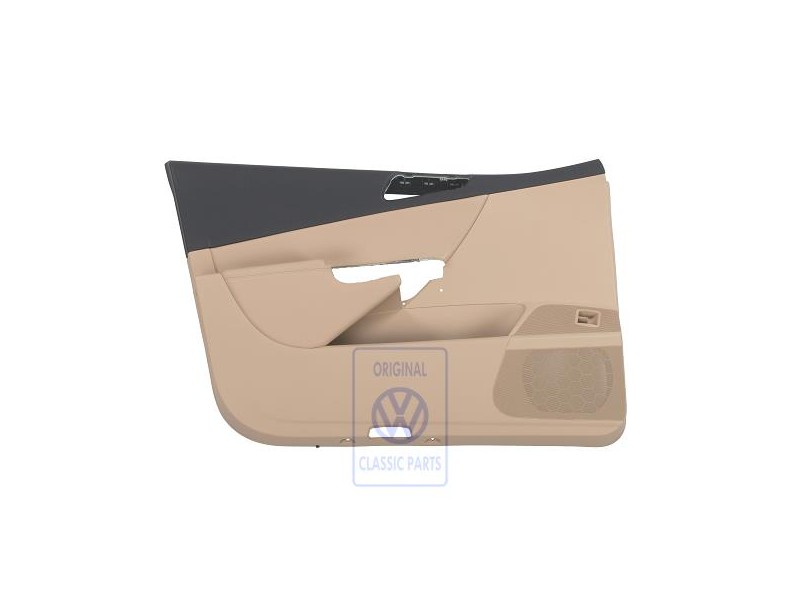 Original VW Door Trim (Leatherette) Black/Pure Beige - 3C1867011EBTCK