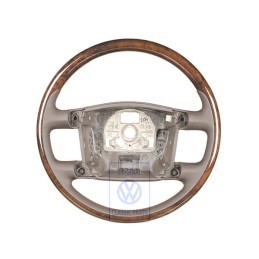 Original VW Steering Wheel (Wood/Leather) Natural Brown/Myrtle - 3D0419091ABNKS
