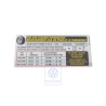 Original VW Data Plate For Tyre Pressure - 5C0010645K