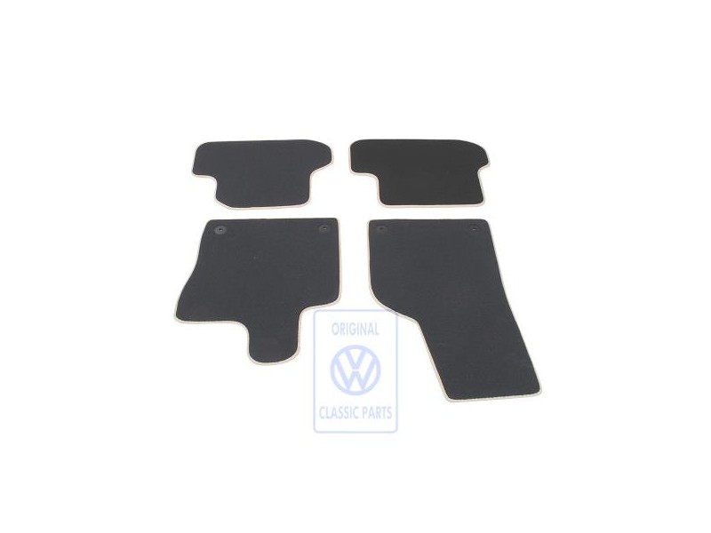 Original VW 1 Set Foot Mats Titan Black/Light Beige - 5C1863011H BCX