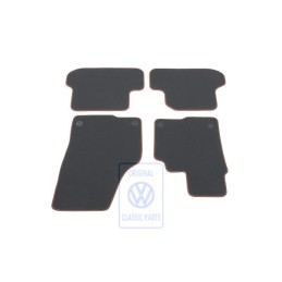 Original VW 1 Set Foot Mats Titan Black/Amber Brown - 5C2863011B ADF