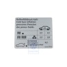 Original VW Data Plate For Tyre Pressure - 5K0010719K