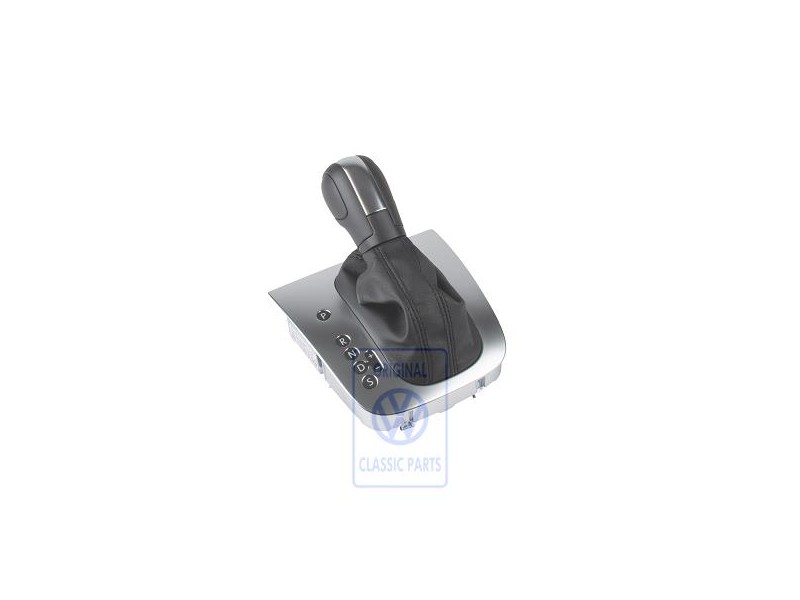 Original VW Gear Shift Cover Satin Black/Alum - 5K1713203G OKM