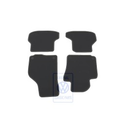 Original VW 1 Set Foot Mats Titanium Black/Pepper Beige - 5K7863011B VIR