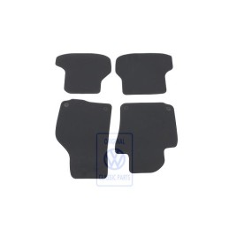 Original VW 1 Set Foot Mats Titanium Black/Black - 5K7863011 EOM