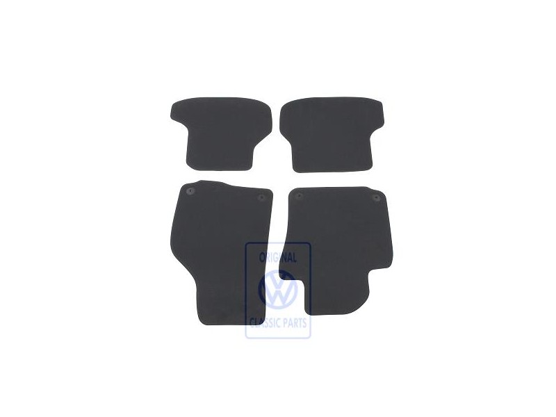 Original VW 1 Set Foot Mats Titanium Black/Black - 5K7863011 EOM
