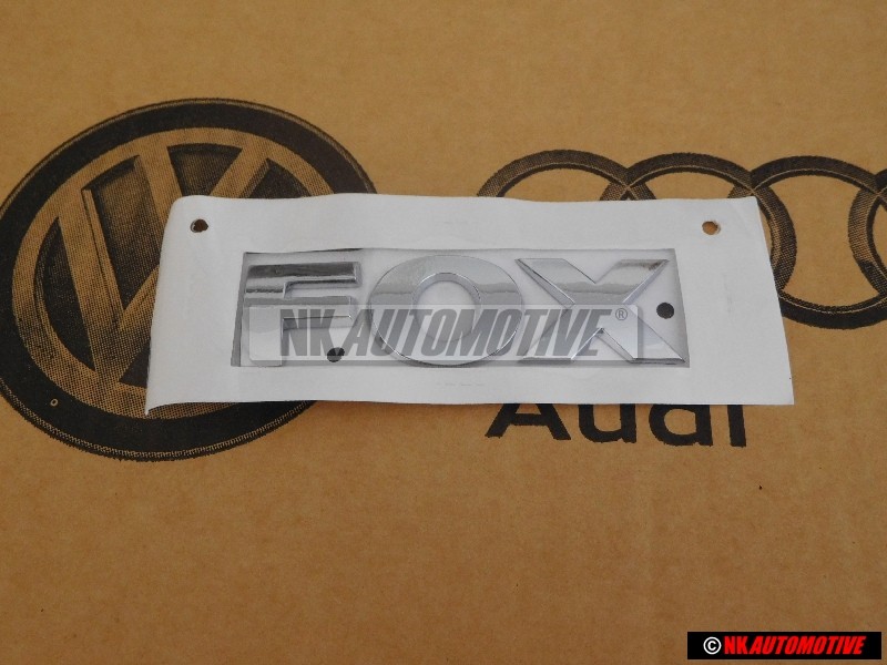 Original VW FOX Rear Boot Badge Emblem Chrome - 5Z0853687 739