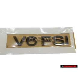 Original VW V6 FSI Rear Boot Trunk Badge Emblem Dark Chrome - 3C0853675AAL85