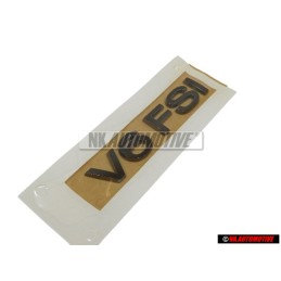 Original VW V6 FSI Rear Boot Trunk Badge Emblem Dark Chrome - 3C0853675AAL85