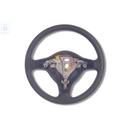 Original VW Steering Wheel (Leather) Black/Green - 6N0419091L KNJ