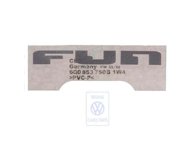Original VW Film Lettering Silver - 6Q0853750B 1W4