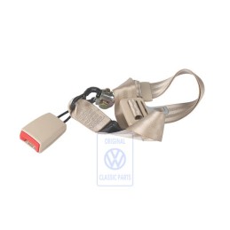 Original VW Lap Belt And Belt Lock Cream - 6Q0857487B HZP