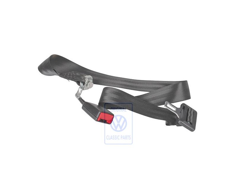 Original VW Lap Belt And Belt Lock Black - 6Q0857487E HCP