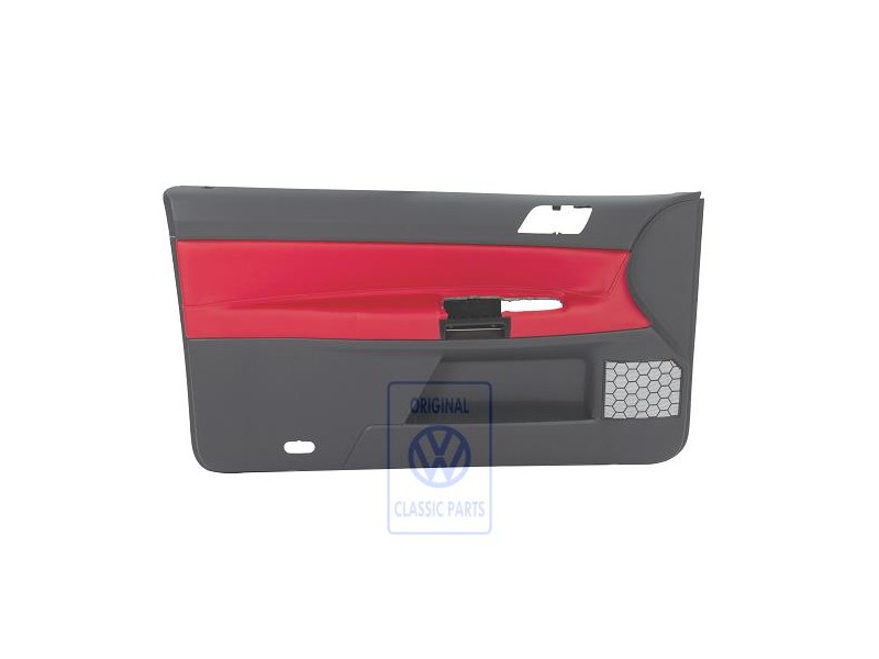 Original VW Door Panel Trim (Leather) Flash Red/Anthracite - 6Q3867011FEQMU