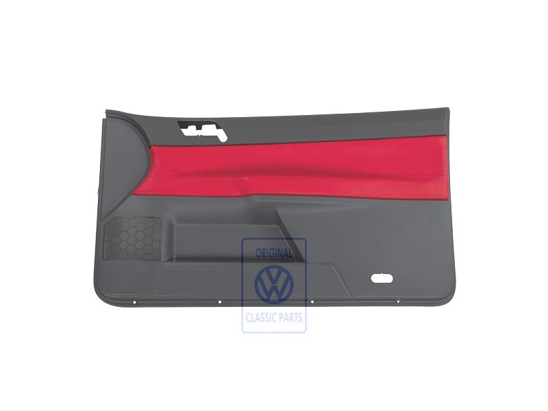 Original VW Door Panel Trim (Leather) Flash Red/Anthracite - 6Q3867012EQQMU
