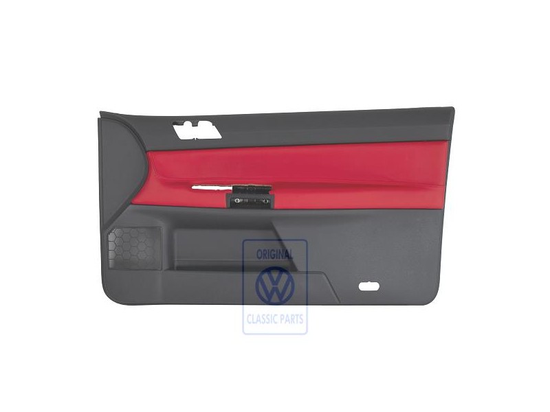 Original VW Door Panel Trim (Leather) Yellow/Anthracite - 6Q3867012ERQMV