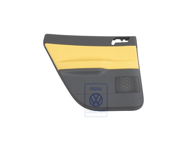 Original VW Door Panel Trim (Leather) Yellow/Anthracite - 6Q6867211GAQMV