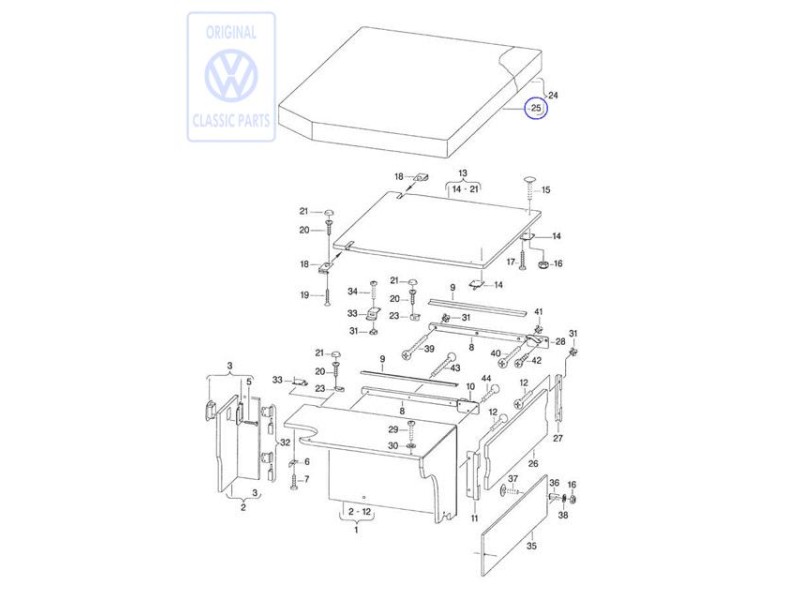 Original VW Padded Upholstery - 701070247B