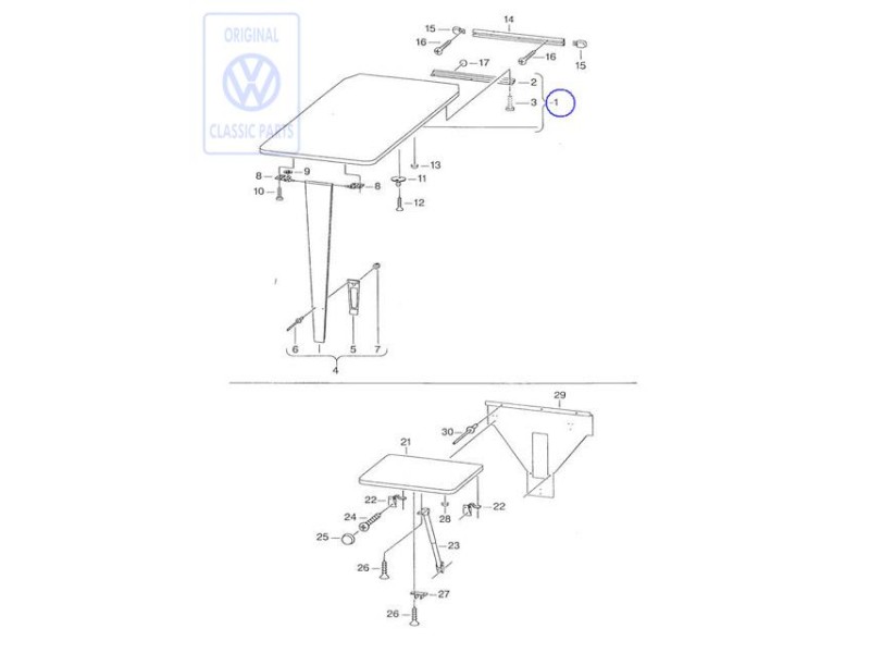 Original VW Table Top - 701070300B