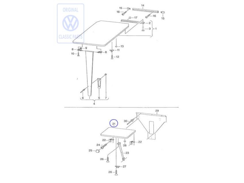 Original VW Table Top - 701070300F