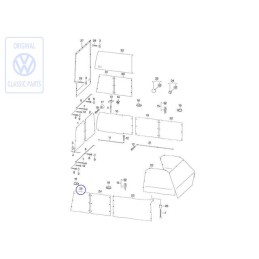 Original VW Curtain For Side Window - 701070412B