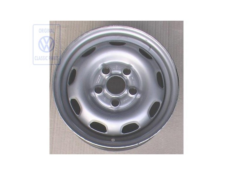 Original VW Steel Rim Chrome Colored - 701601027 091