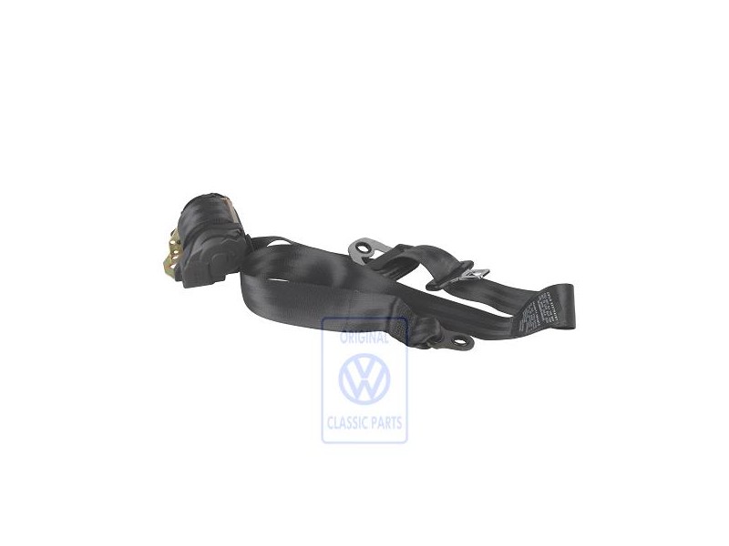 Original VW Three-Point Safety Belt Satin Black - 701857805C 01C