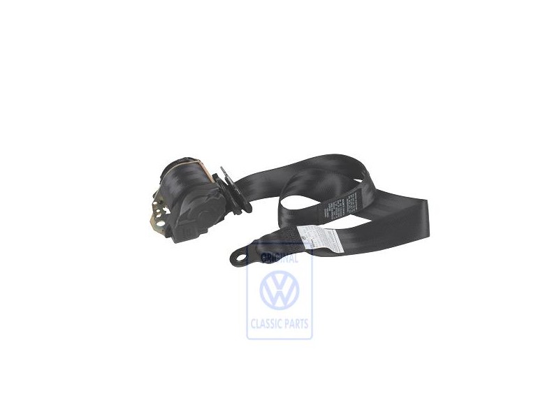 Original VW Three-Point Safety Belt Satin Black - 705857805E 01C