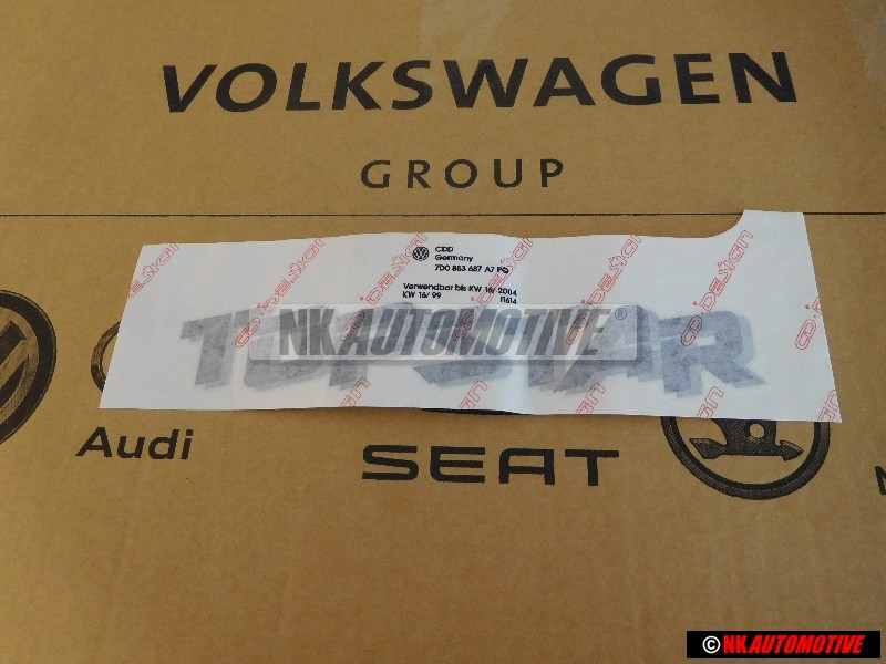 Original VW Film Lettering Silver - 7D0853687A 7PQ