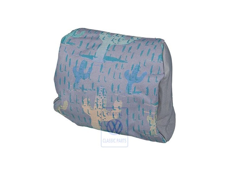 Original VW Head Restraint Cover (Cloth) Grey Brown/Cactus - 7D0881921ADFBH