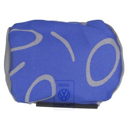 Original VW Head Restraint Cover (Cloth) Flannel Grey/Blue - 7D0881921N HQW