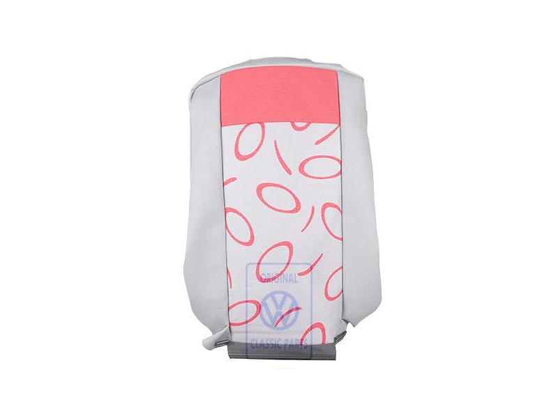 Original VW Backrest Cover (Fabric) Flannel Grey/Red - 7D0883455ATHQQ