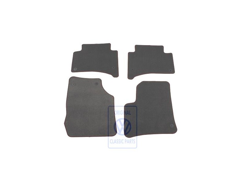 Original VW 1 Set Foot Mats Anthracite/Dakota (Brown) - 7L6863011ADXKH