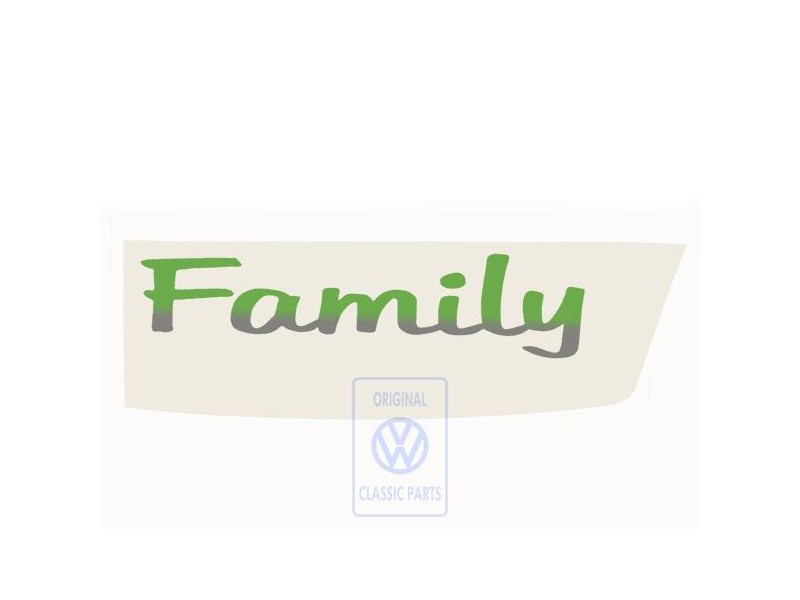 Original VW Film Lettering Spice Green Pearl Effect - 7M0854431A H6Y