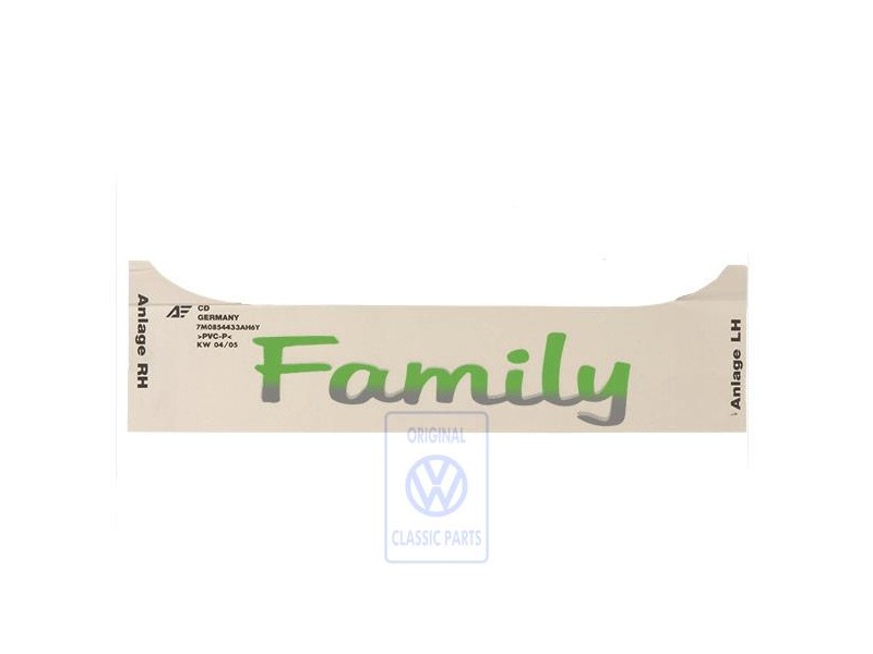 Original VW Film Lettering Spice Green Pearl Effect - 7M0854433A H6Y