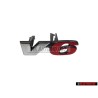 Original VW V6 Front Grill Badge Chrome Red - 7D0853679D EQW