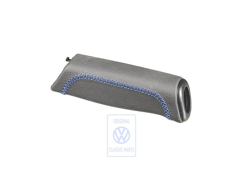 Original VW Handbrake Lever Grip (Leather) Black/Orbitblue - 7M3711327A HCC