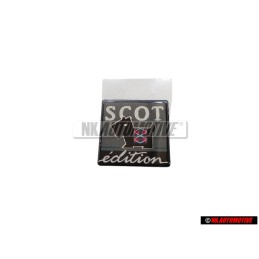 Original VW SCOT EDITION Rear Boot Badge Emblem Black - 867853687N Z58