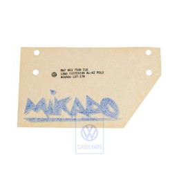 Original VW Film Lettering Violet Blue - 867853750N CQS
