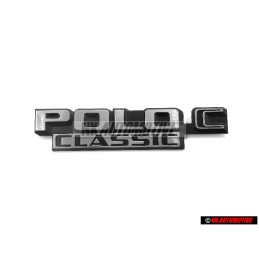 Original VW POLO C CLASSIC Rear Boot Badge Emblem Brushed Silver - 874853687C