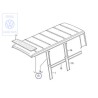 Original VW Roof Trim Grey/Beige - 255867499A 2AW