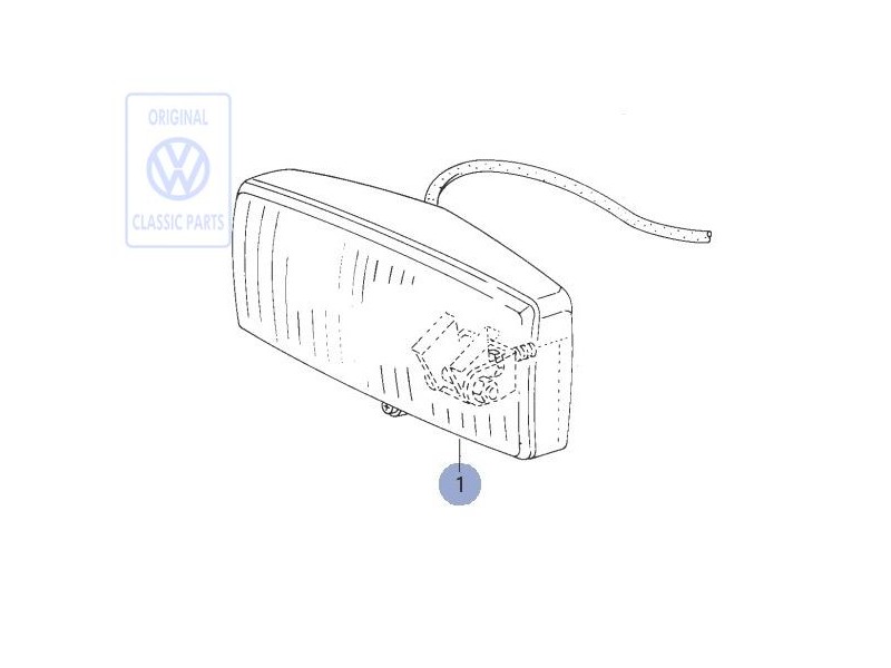Original VW Halogen Fog Lamp, Yellow Light - 255941701A