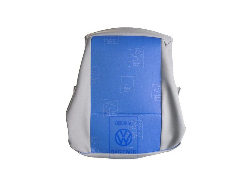 Original VW Seat Covering Fabric Flannel Grey/Blue - 7D0883405AAPAH